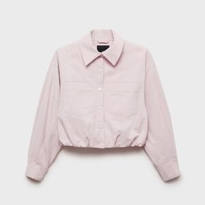 MANGO NWT AMALIA CROP JACKET SZ LARGE LILAC